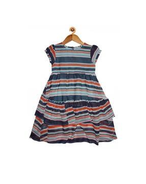 striped round-neck frock