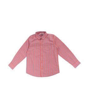 striped shirt with patch pockets