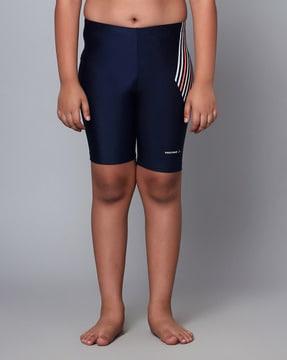 striped slim fit swimming shorts