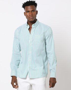 striped standard fit all-day poplin shirt