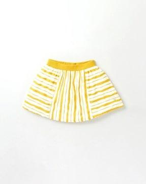 striped sustainable a-line skirt