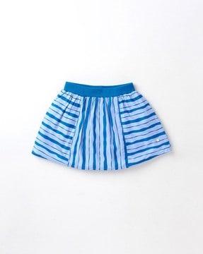 striped sustainable a-line skirt