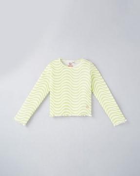 striped sustainable round-neck t-shirt