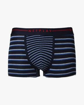 striped trunks with elasticated waistband