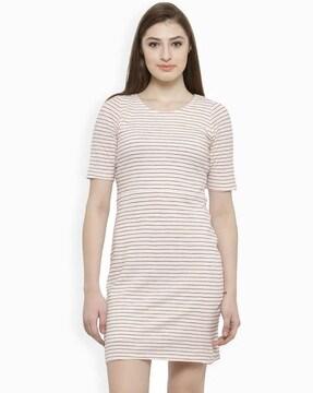 striped  bodycon dress