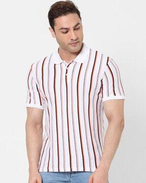 striped  regular fit polo t-shirt