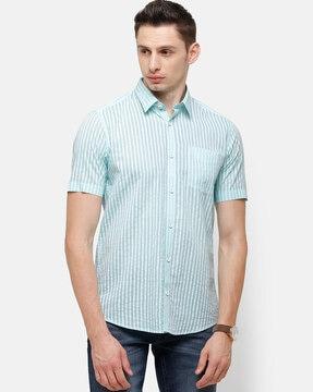 striped  slim fit shirt