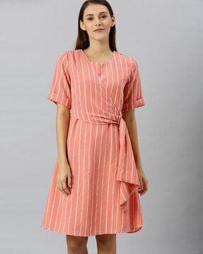 striped a-line dress