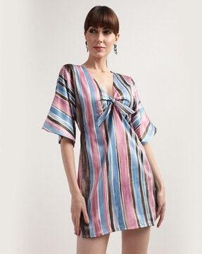 striped a-line dress