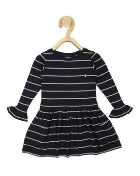 striped a-line dress