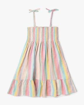 striped a-line dress