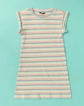 striped a-line dress