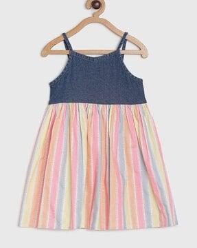 striped a-line dress