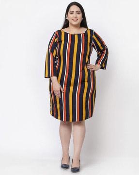 striped a-line dress