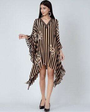 striped a-line dress