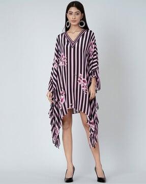 striped a-line dress