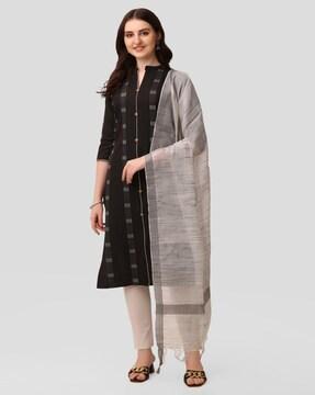 striped a-line kurta set