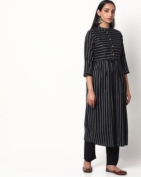 striped a-line kurta