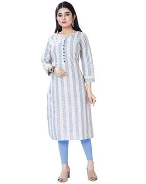 striped a-line kurta