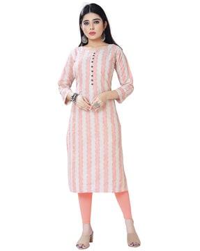 striped a-line kurta