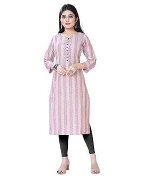 striped a-line kurta