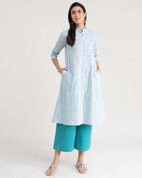 striped a-line kurta