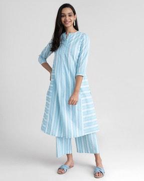 striped a-line kurta