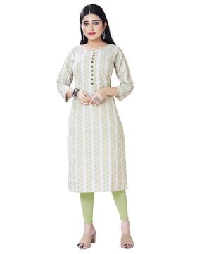 striped a-line kurta