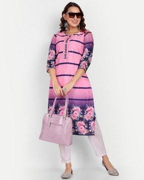 striped a-line kurti