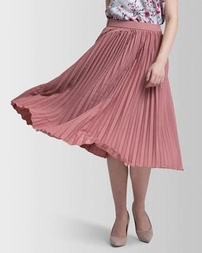 striped a-line skirt