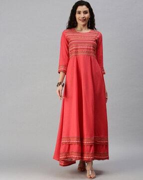 striped anarkali kurta