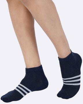 striped ankle-length socks