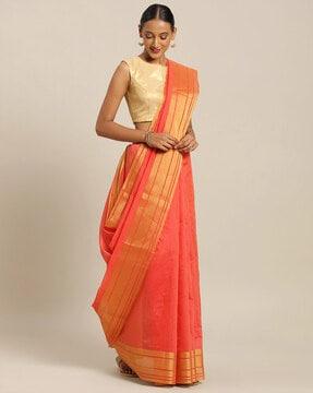 striped art silk saree