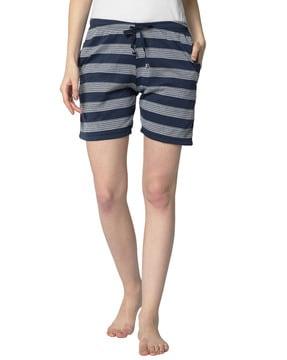 striped bermuda shorts with insert pockets