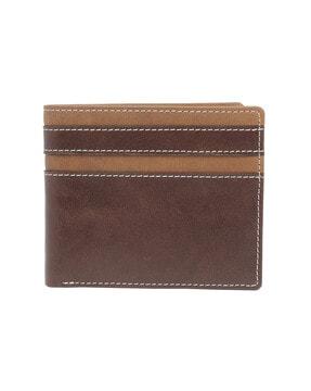 striped bi-fold wallet