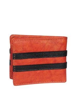 striped bi-fold wallet