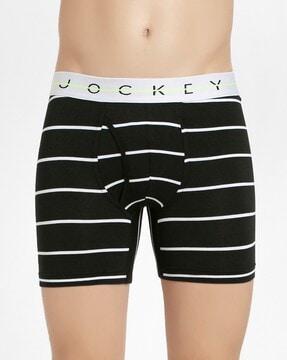 striped boxer briefs with elasticated waistband