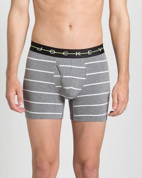 striped boxer briefs with elasticated waistband