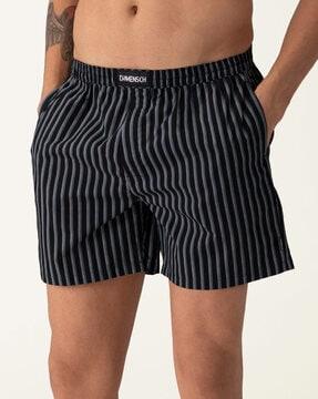 striped boxers with elasticated waist