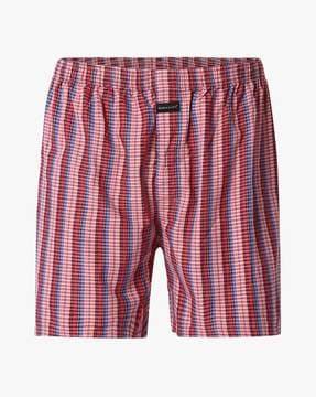 striped boxers with elasticated waist