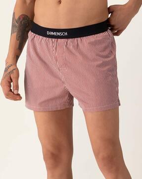 striped boxers with elasticated waistband