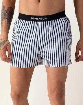 striped boxers with elasticated waistband