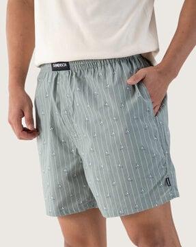 striped boxers with elasticated waistband