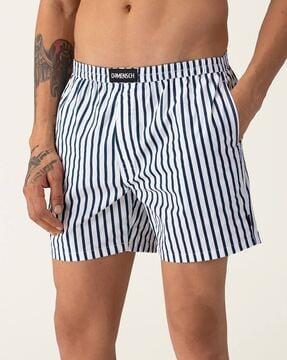 striped boxers with insert pockets