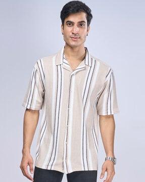 striped boxy fit shirt