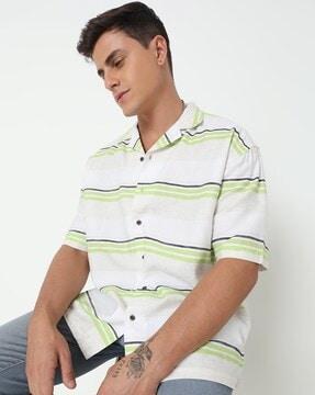striped boxy fit shirt