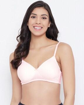 striped bra with adjustable straps