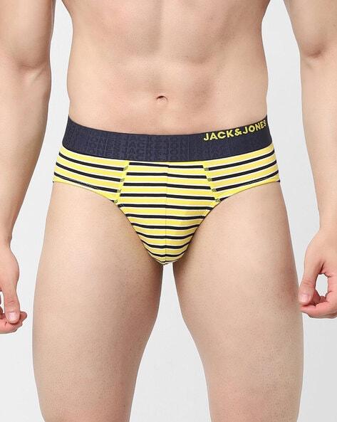 striped briefs with elasticated waistband