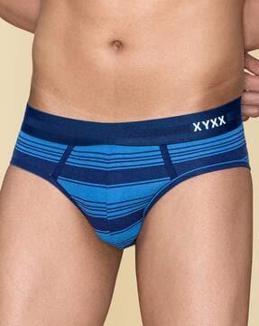 striped briefs with elasticated waistband