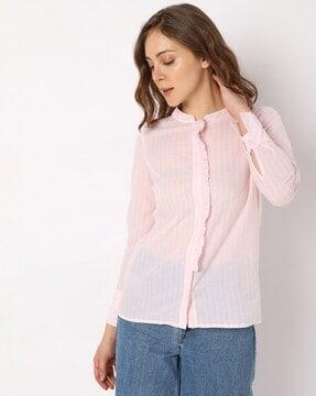 striped button-down shirt